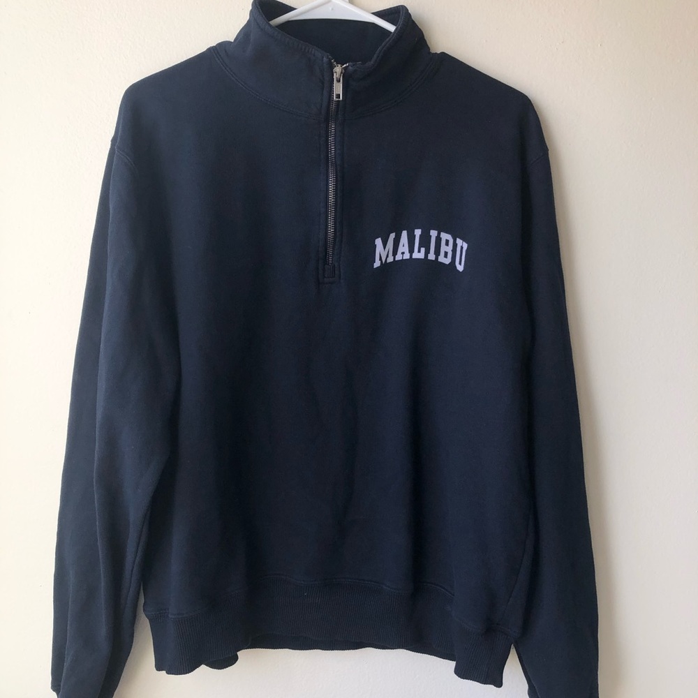Brandy Melville “Malibu” quarter zip sweatshirt